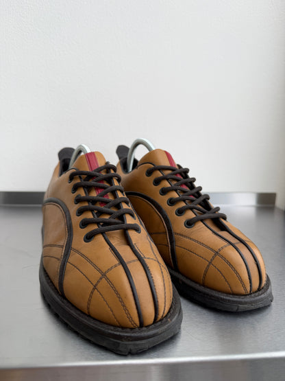 Prada Sport Leather Oxford Shoes | MEDIUM, Tan