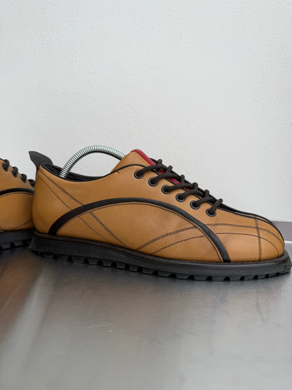 Prada Sport Leather Oxford Shoes | MEDIUM, Tan