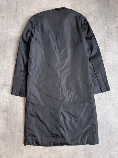 A/W1998 Prada Black Padded Nylon Technical Overcoat