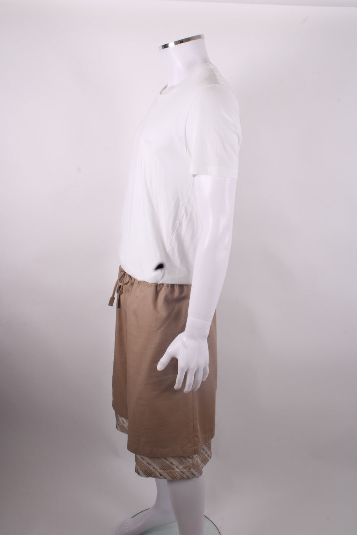 Loewe x Paula's Ibiza Layered Logo Hem Shorts Beige/ Cream XL | XL, Multicoloured