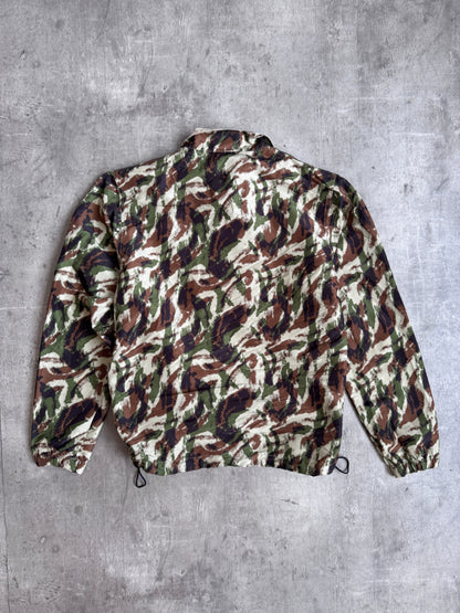 1990s Stussy Camo Collarless Harrington Jacket