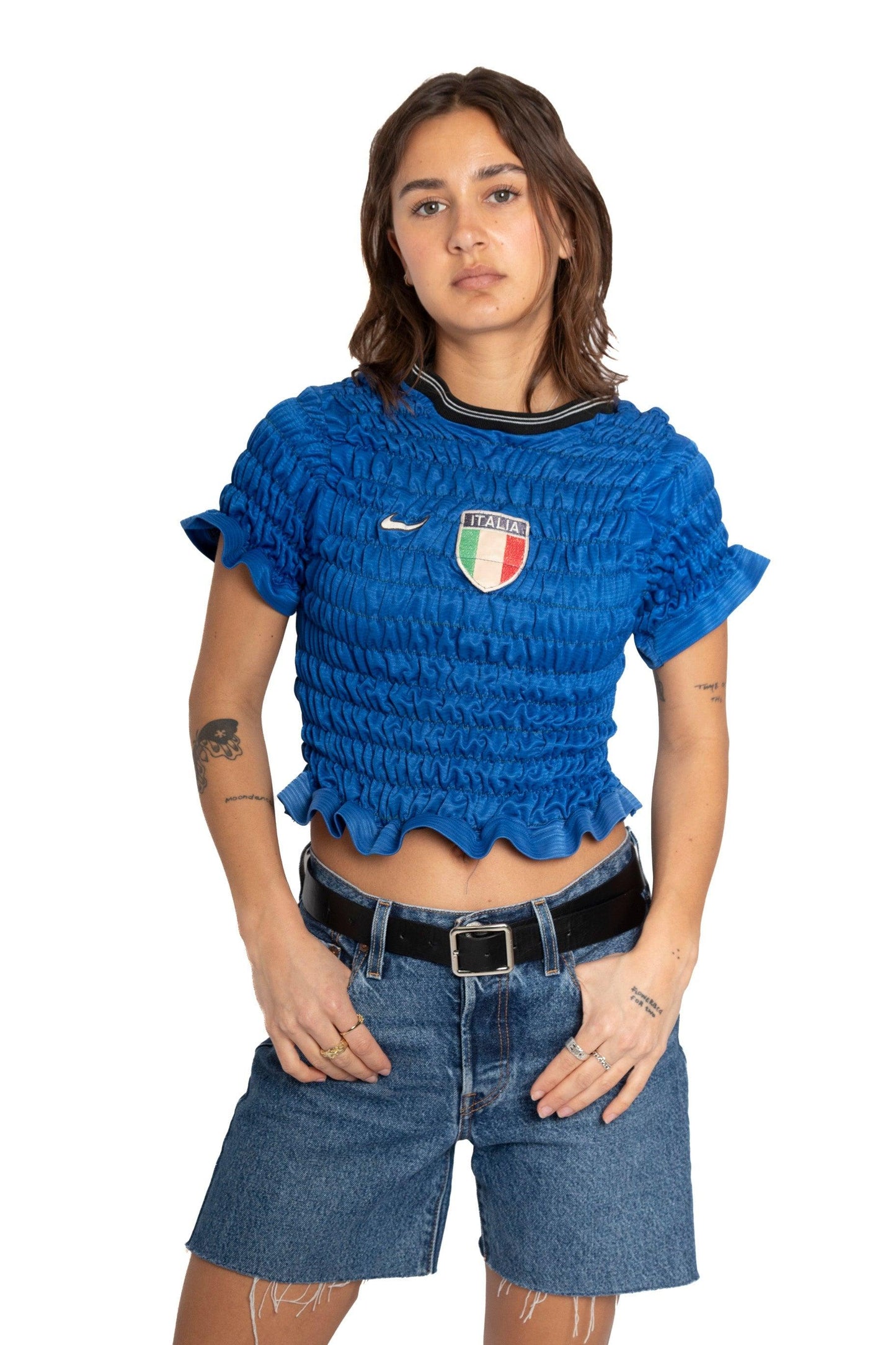 VT Rework : Italy x Nike Shirred Top - Known Source
