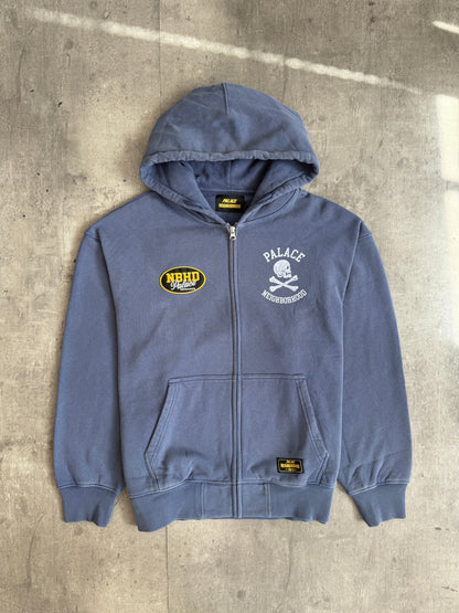 PALACE NEIGHBORHOOD SKULL ZIP HOOD NAVY