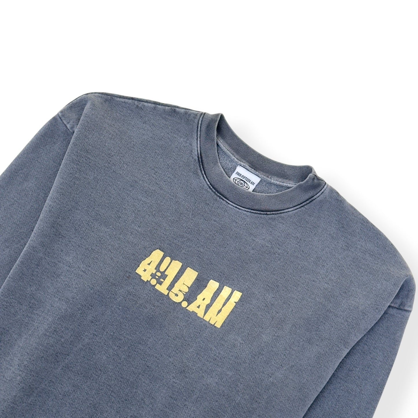 FOUR:FIFTEEN.AM GRAPHIC PRINT FADED SWEATSHIRT GREY XL | XL, Grey