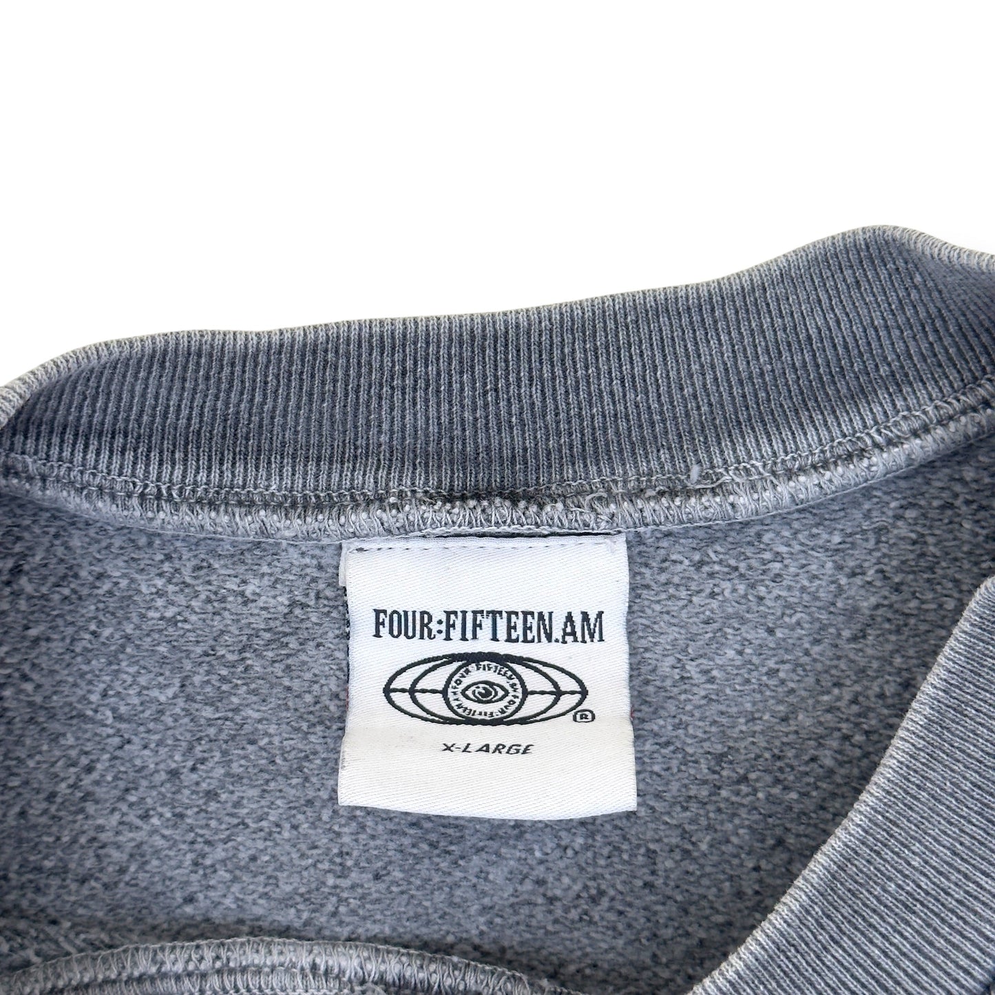 FOUR:FIFTEEN.AM GRAPHIC PRINT FADED SWEATSHIRT GREY XL | XL, Grey