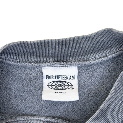 FOUR:FIFTEEN.AM GRAPHIC PRINT FADED SWEATSHIRT GREY XL | XL, Grey
