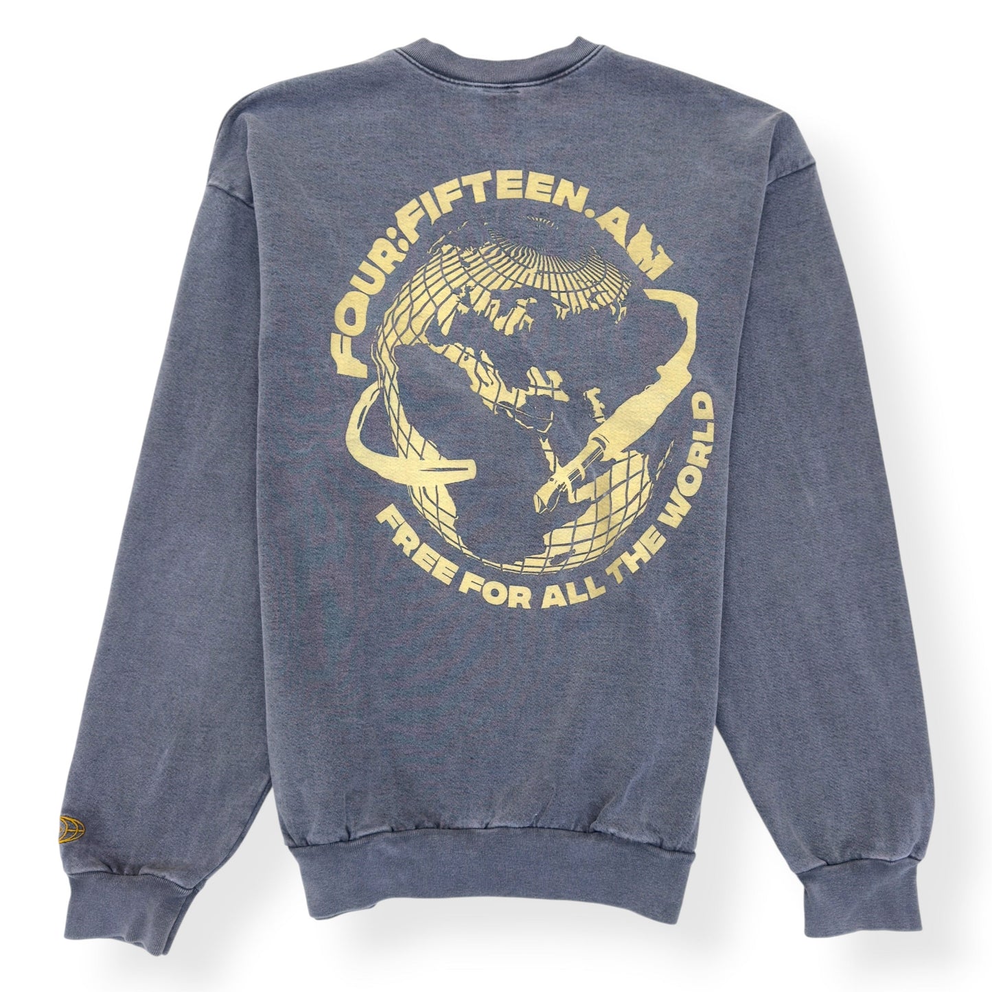 FOUR:FIFTEEN.AM GRAPHIC PRINT FADED SWEATSHIRT GREY XL | XL, Grey
