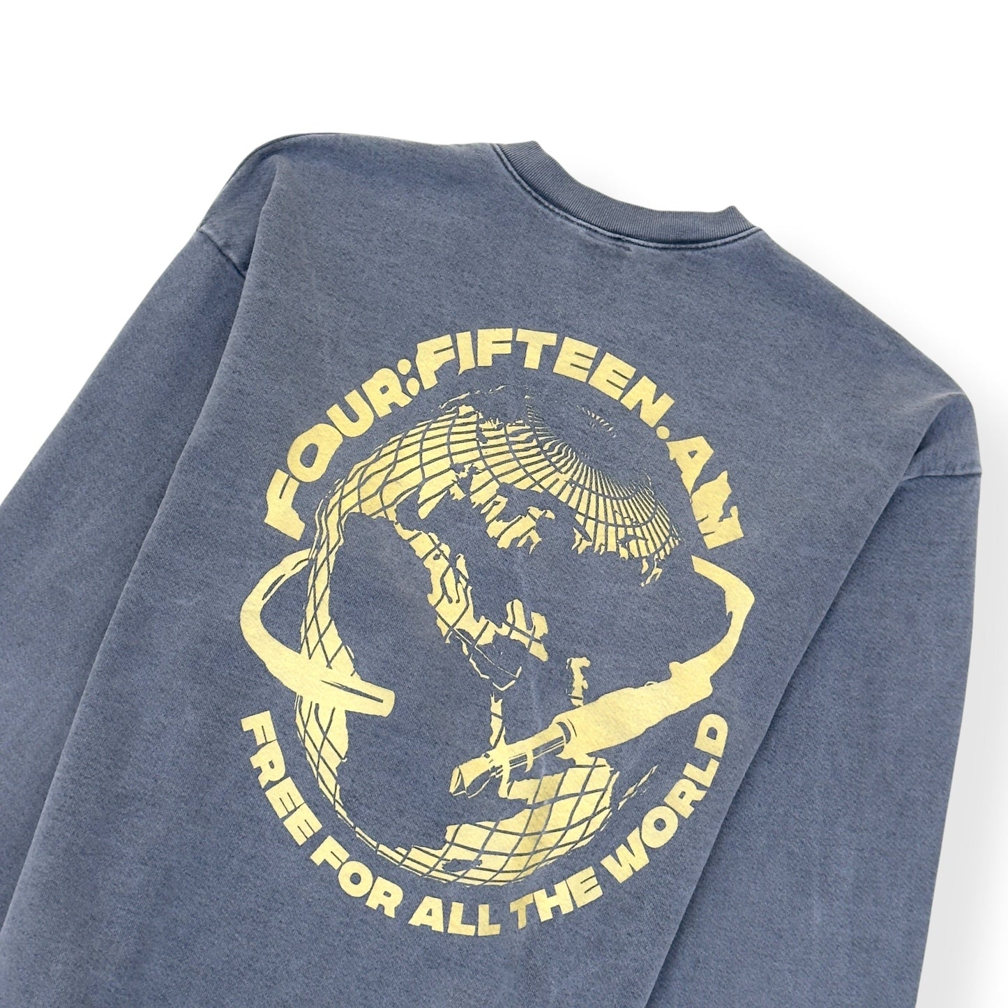FOUR:FIFTEEN.AM GRAPHIC PRINT FADED SWEATSHIRT GREY XL | XL, Grey