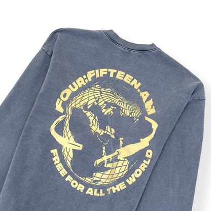 FOUR:FIFTEEN.AM GRAPHIC PRINT FADED SWEATSHIRT GREY XL | XL, Grey