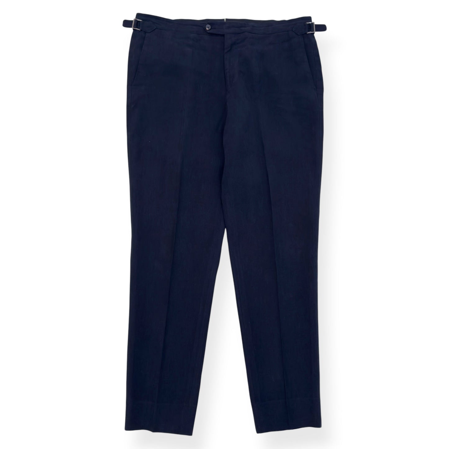 THOM SWEENEY LINEN TROUSER BLACK 52 / XL | XL, Black