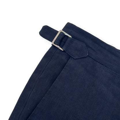 THOM SWEENEY LINEN TROUSER BLACK 52 / XL | XL, Black