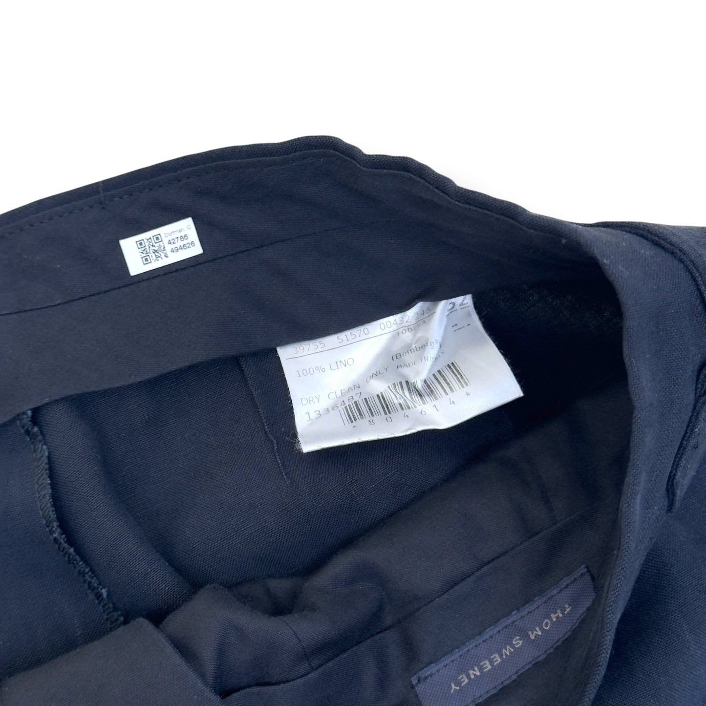 THOM SWEENEY LINEN TROUSER BLACK 52 / XL | XL, Black