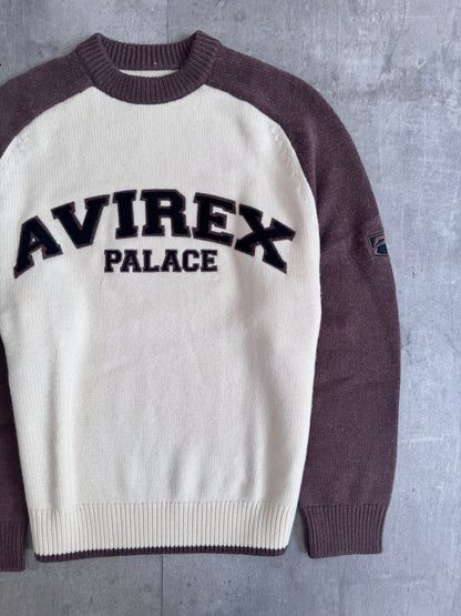 PALACE AVIREX KNIT CAKED BROWN