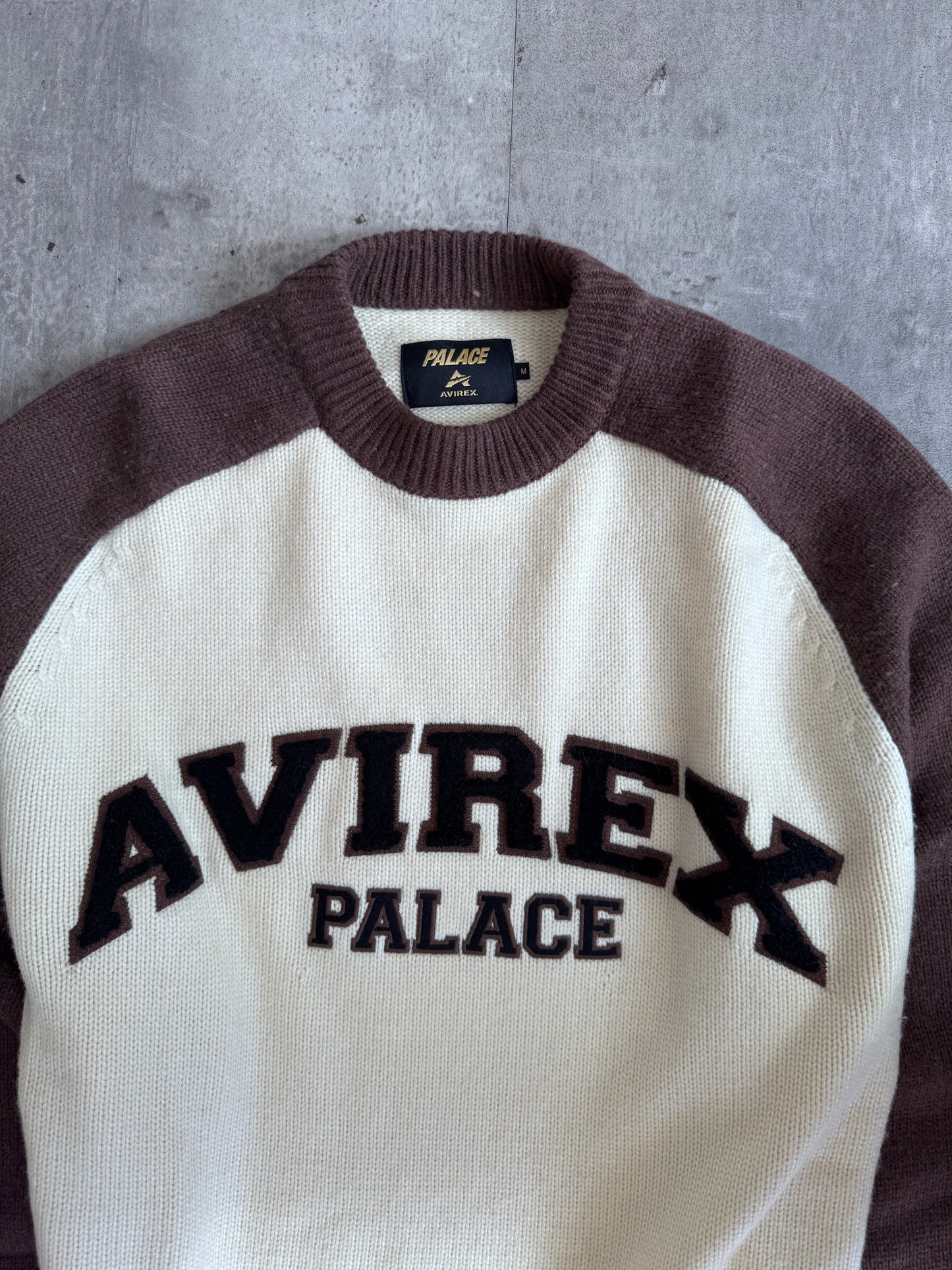 PALACE AVIREX KNIT CAKED BROWN