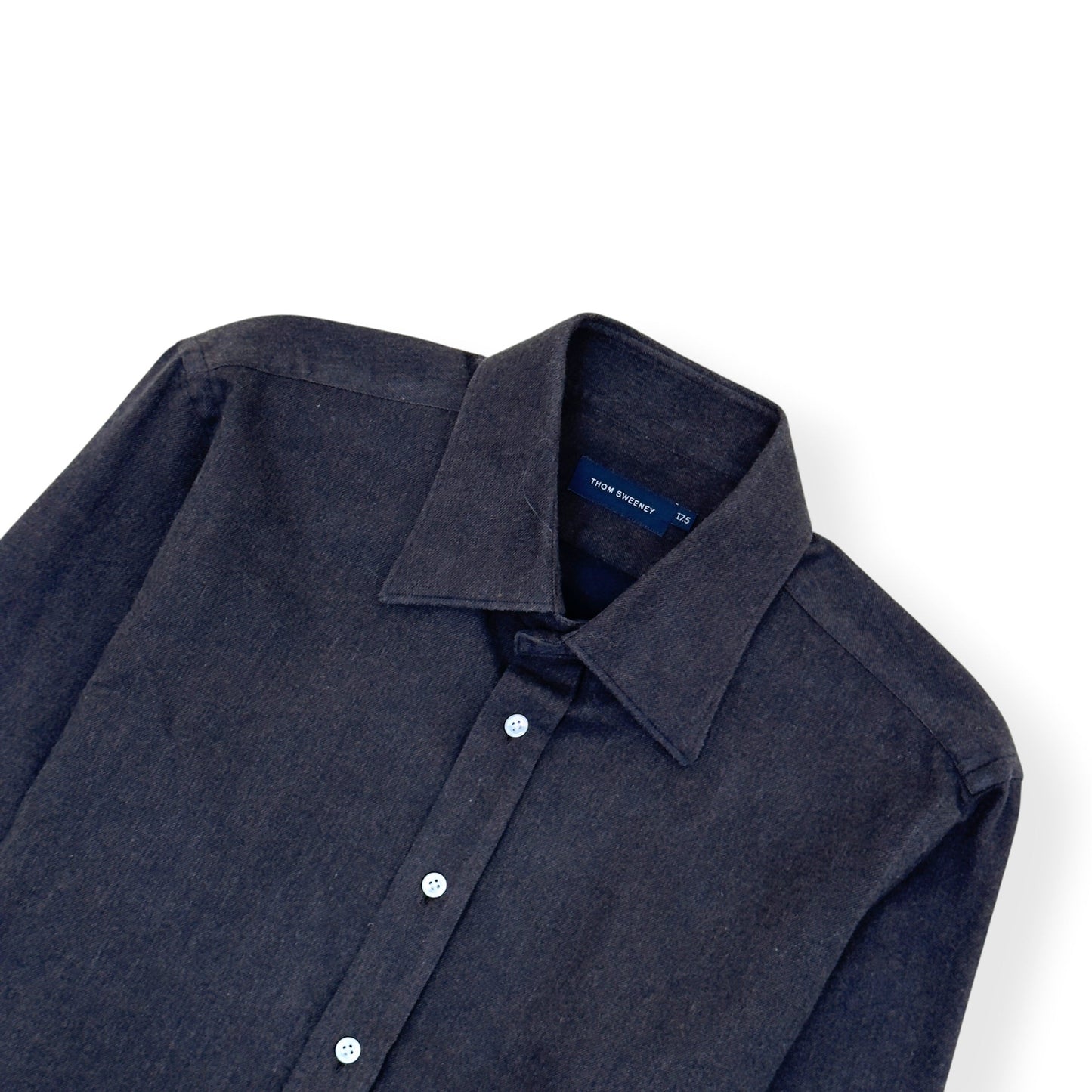 THOM SWEENEY COTTON SHIRT BROWN 17.5” / XL | XL, Brown
