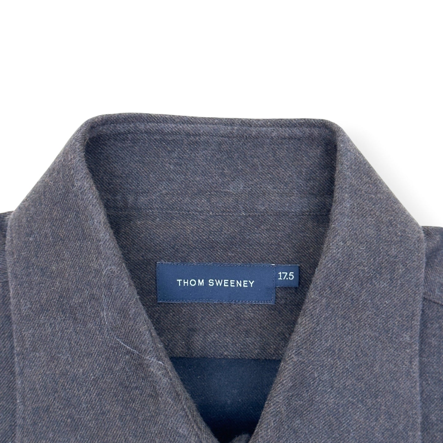 THOM SWEENEY COTTON SHIRT BROWN 17.5” / XL | XL, Brown