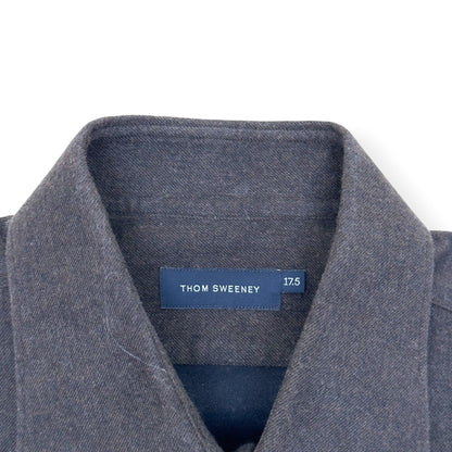 THOM SWEENEY COTTON SHIRT BROWN 17.5” / XL | XL, Brown