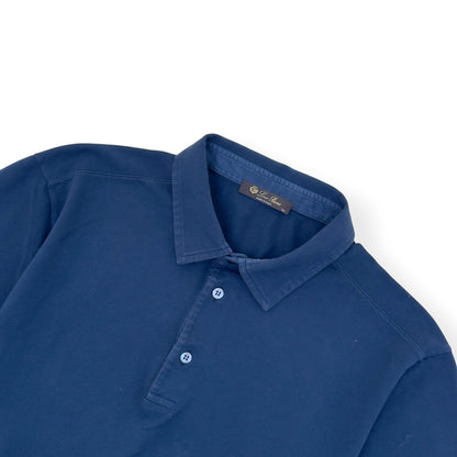 LORO PIANA COTTON POLO SHIRT NAVY XL | XL, Navy