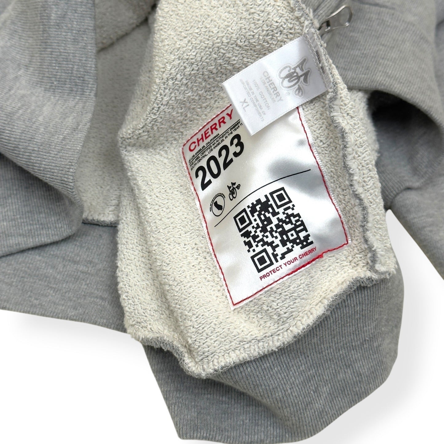 CHERRY LA ZIP-UP HOODIE GREY / BLUE XL | XL, Blue