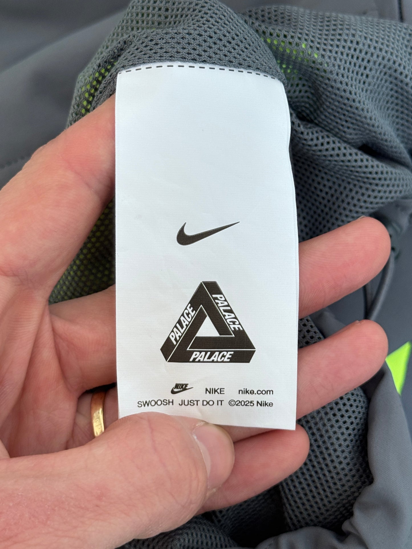 PALACE NIKE TOTAL P90 TRACK JACKET GREY | Large, Grey