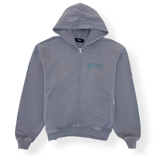 REPRESENT ROCK LOGO ZIP-UP HOODIE GREY XL | XL, Grey
