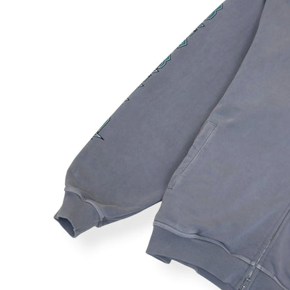 REPRESENT ROCK LOGO ZIP-UP HOODIE GREY XL | XL, Grey