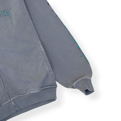 REPRESENT ROCK LOGO ZIP-UP HOODIE GREY XL | XL, Grey