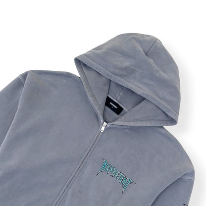 REPRESENT ROCK LOGO ZIP-UP HOODIE GREY XL | XL, Grey