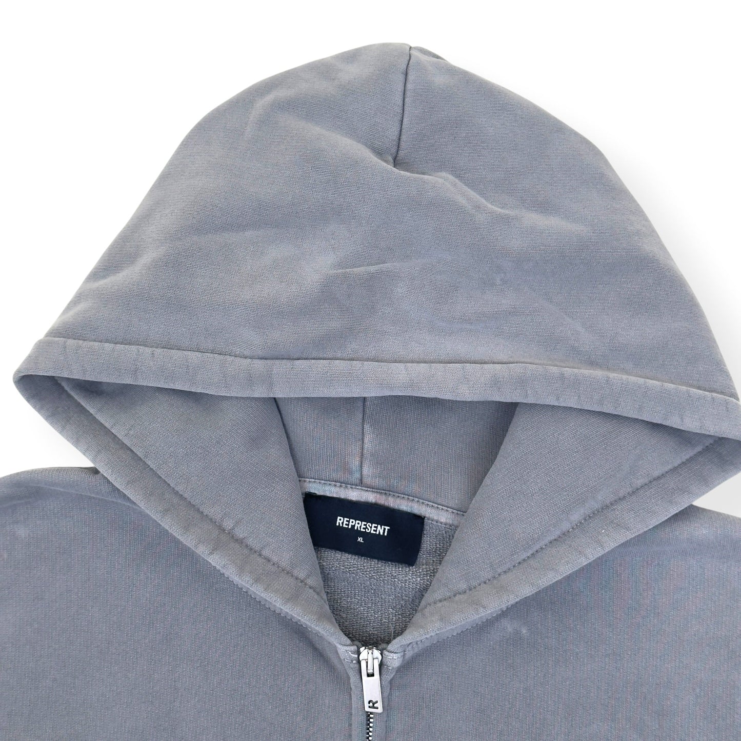 REPRESENT ROCK LOGO ZIP-UP HOODIE GREY XL | XL, Grey
