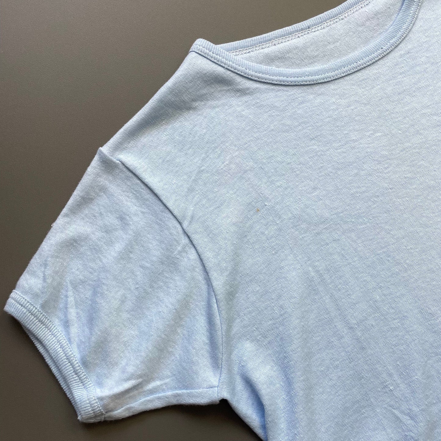 Vintage Blue 60s/70s Fitted T-Shirt | Medium, Blue