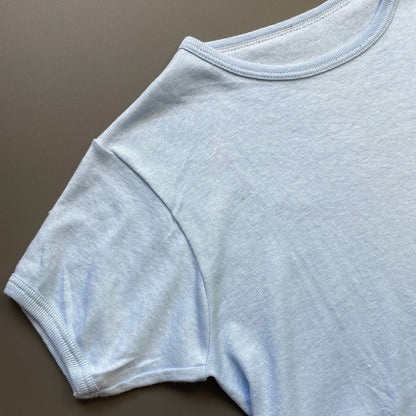 Vintage Blue 60s/70s Fitted T-Shirt | Medium, Blue