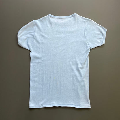 Vintage Blue 60s/70s Fitted T-Shirt | Medium, Blue