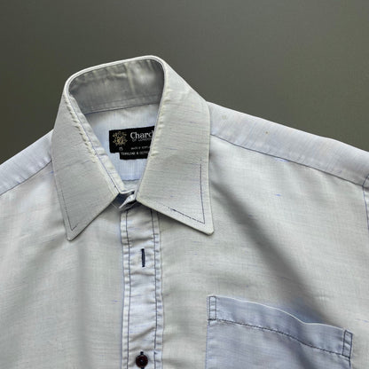 Vintage Blue Chard of London Translucent Shirt | Large, Blue