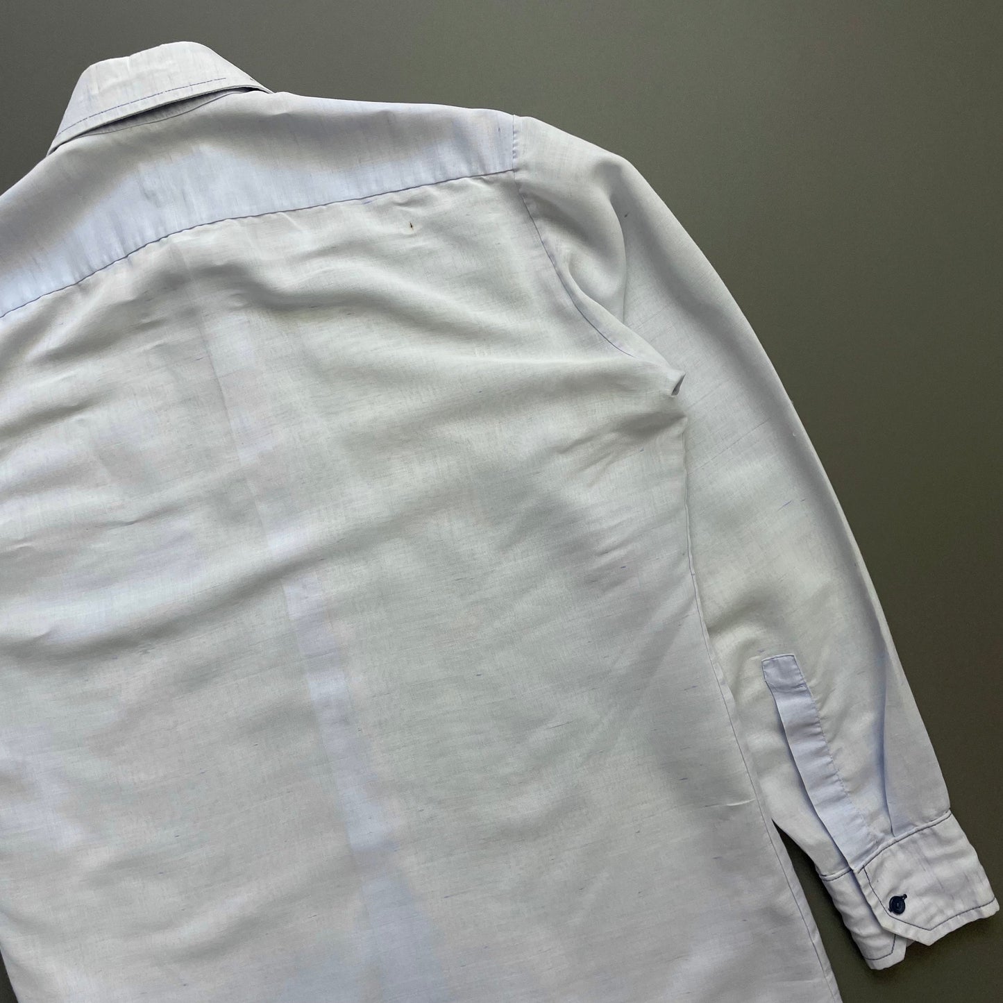 Vintage Blue Chard of London Translucent Shirt | Large, Blue