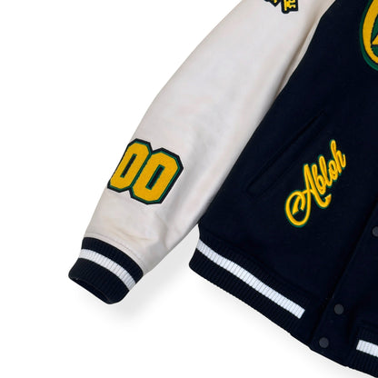 OFF-WHITE LOGO PATCH VARSITY JACKET BLACK / WHITE / YELLOW 52 / L | Large, Multicoloured