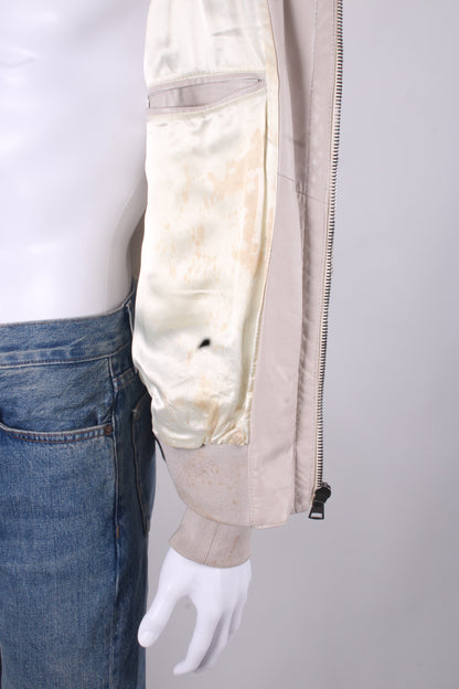 Dolce & Gabbana Perforated Lambskin Leather Jacket Beige 54 | O/S, Beige