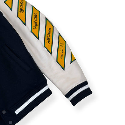OFF-WHITE LOGO PATCH VARSITY JACKET BLACK / WHITE / YELLOW 52 / L | Large, Multicoloured