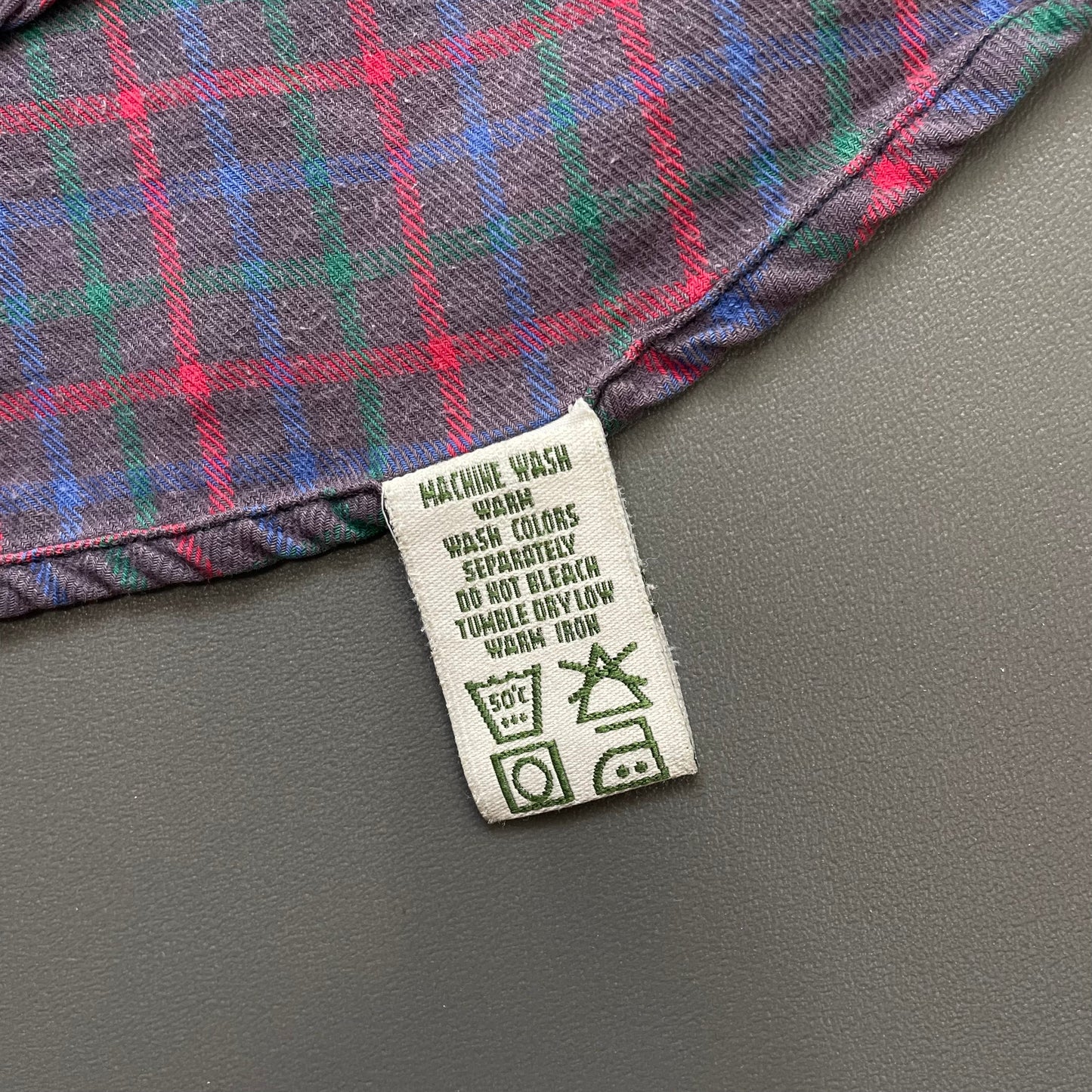 Vintage Red Navy & Grey 90s/00s Flannel Shirt | Large, Multicoloured
