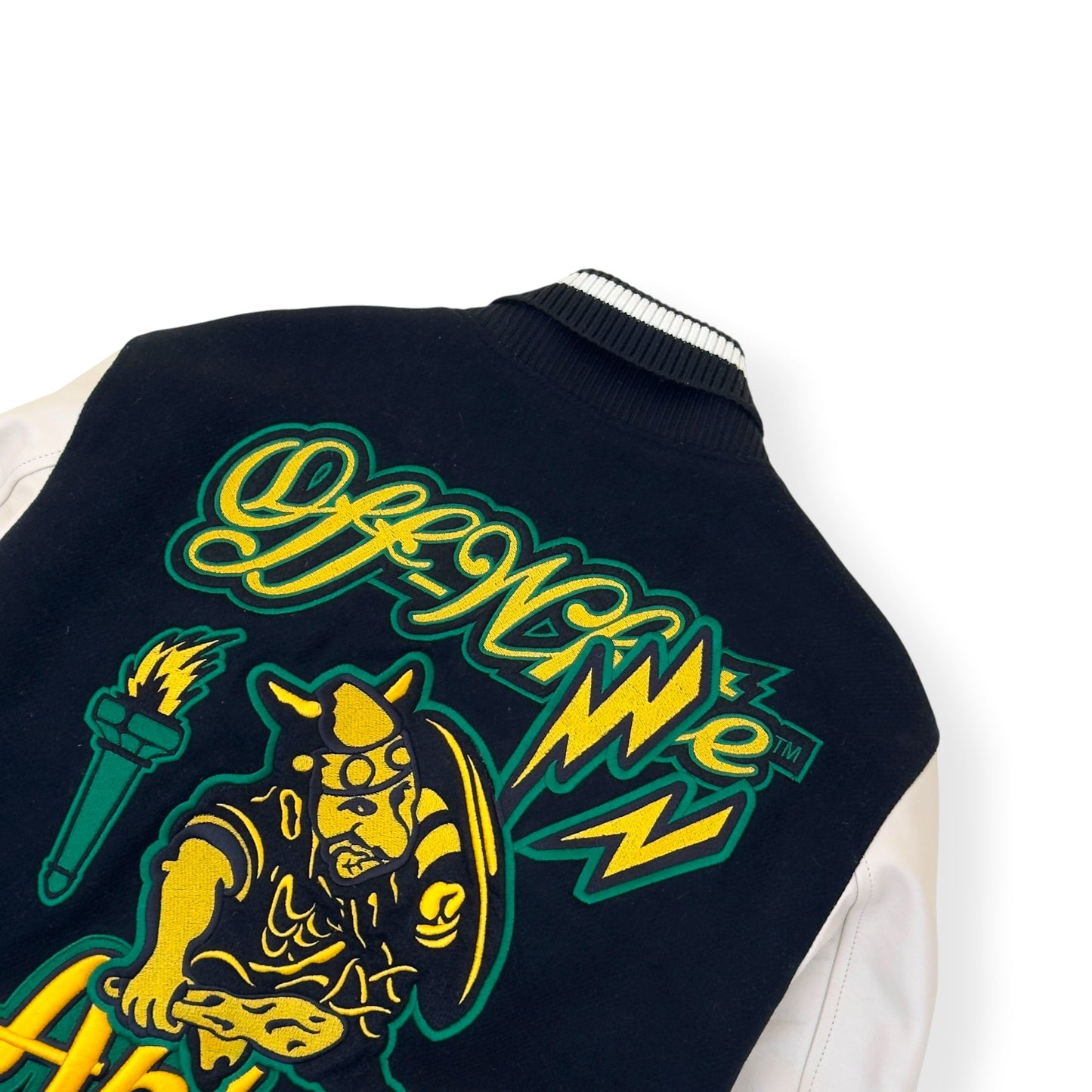 OFF-WHITE LOGO PATCH VARSITY JACKET BLACK / WHITE / YELLOW 52 / L | Large, Multicoloured