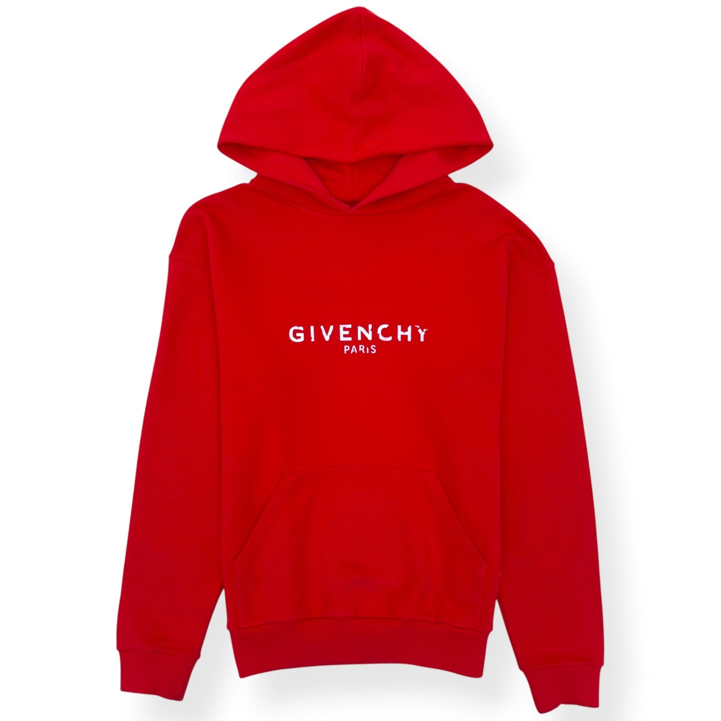 GIVENCHY LOGO HOODIE RED XS | XS, Red