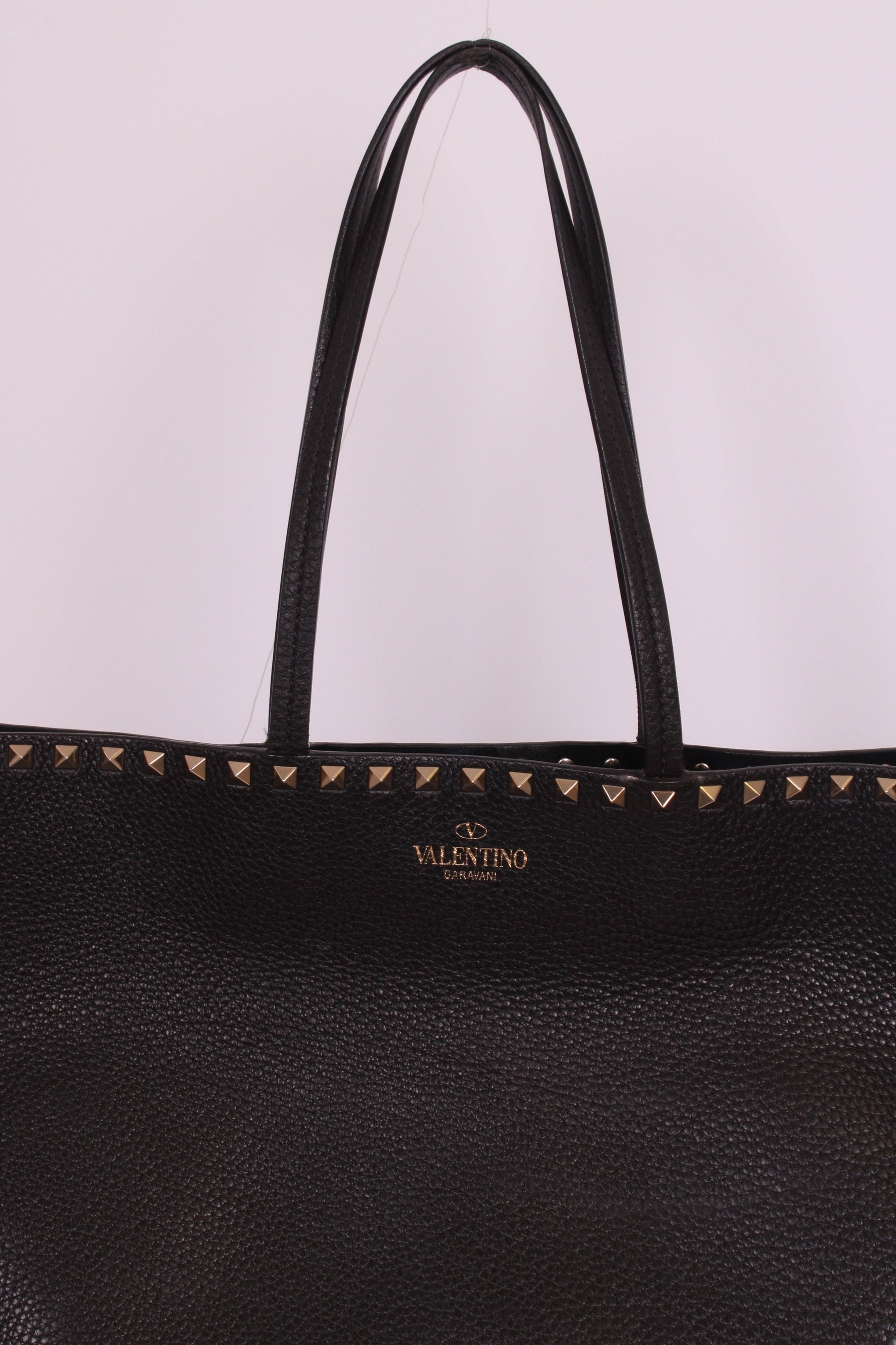 Valentino Rockstud tote black grained large | O/S, Black