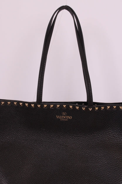 Valentino Rockstud tote black grained large | O/S, Black