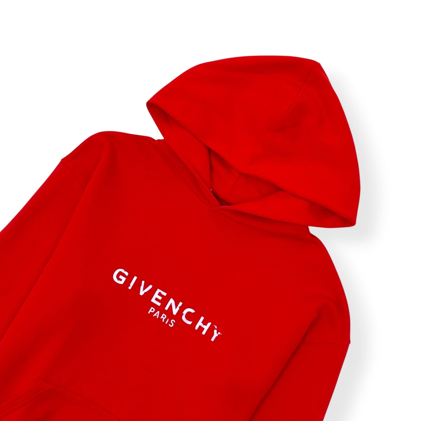 GIVENCHY LOGO HOODIE RED XS | XS, Red