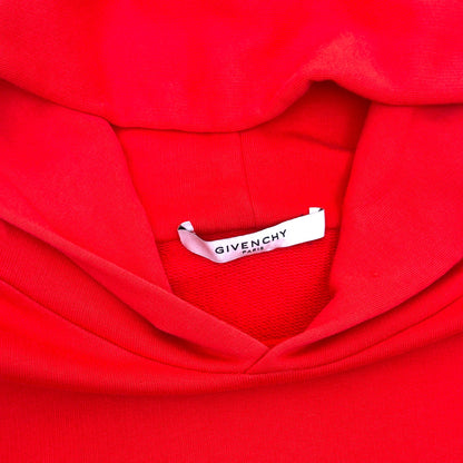 GIVENCHY LOGO HOODIE RED XS | XS, Red