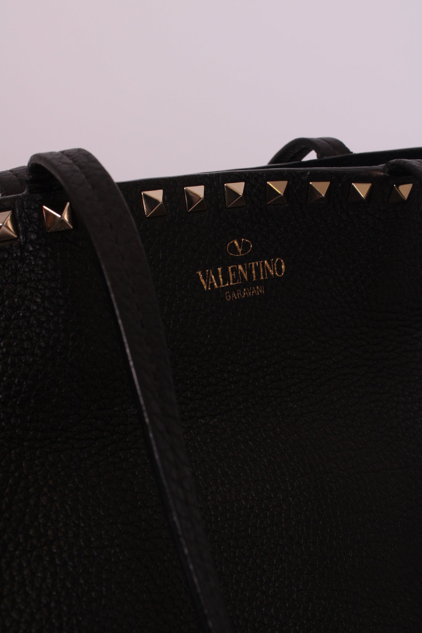 Valentino Rockstud tote black grained large | O/S, Black