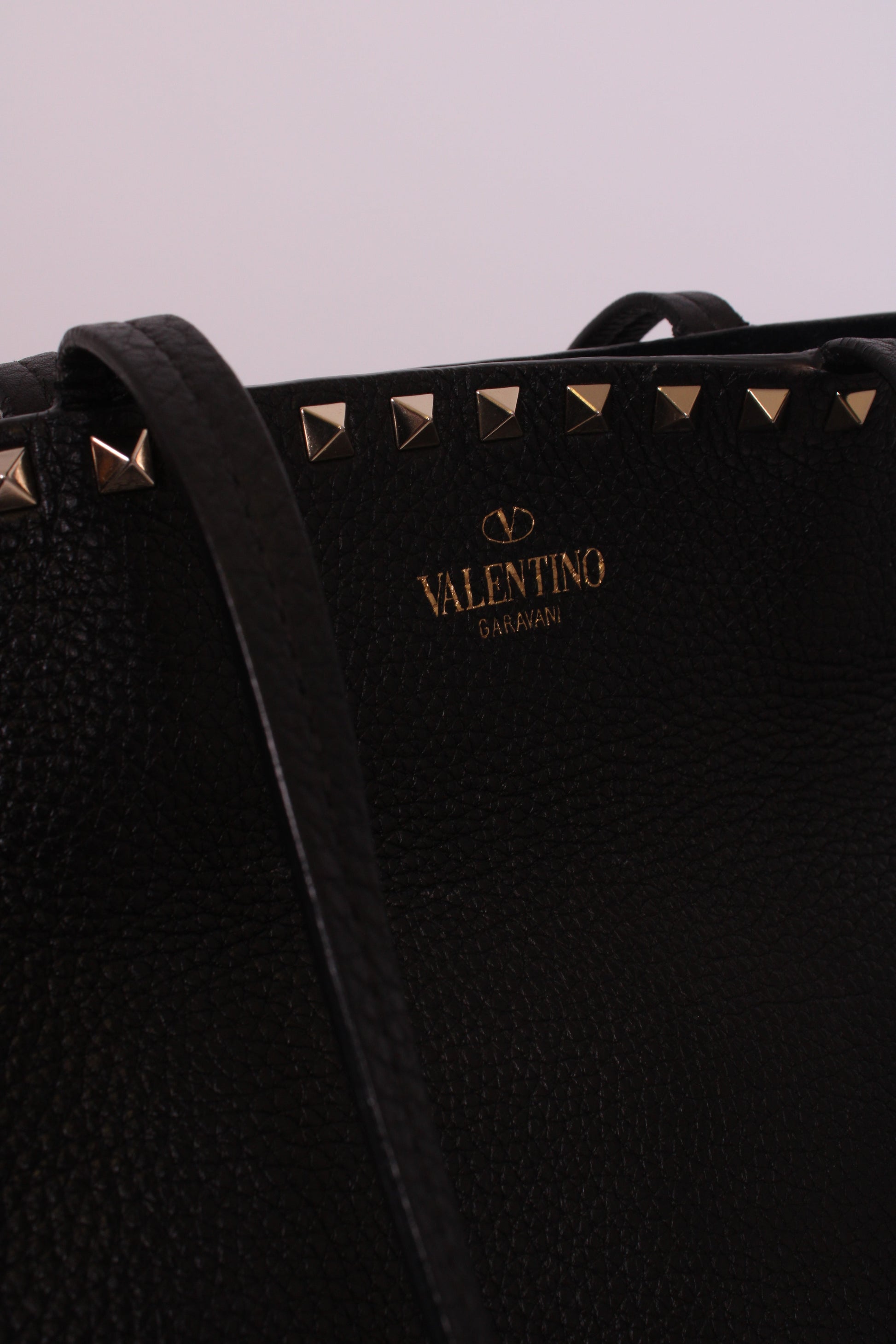 Valentino Rockstud tote black grained large | O/S, Black