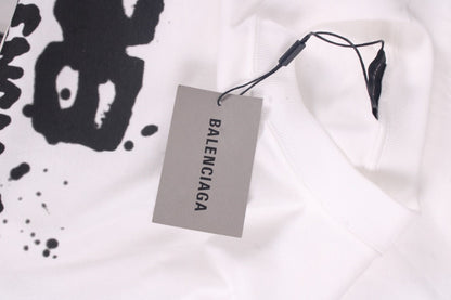 Balenciaga Graffiti Logo T-shirt White/ Black XXS | XXS, Black
