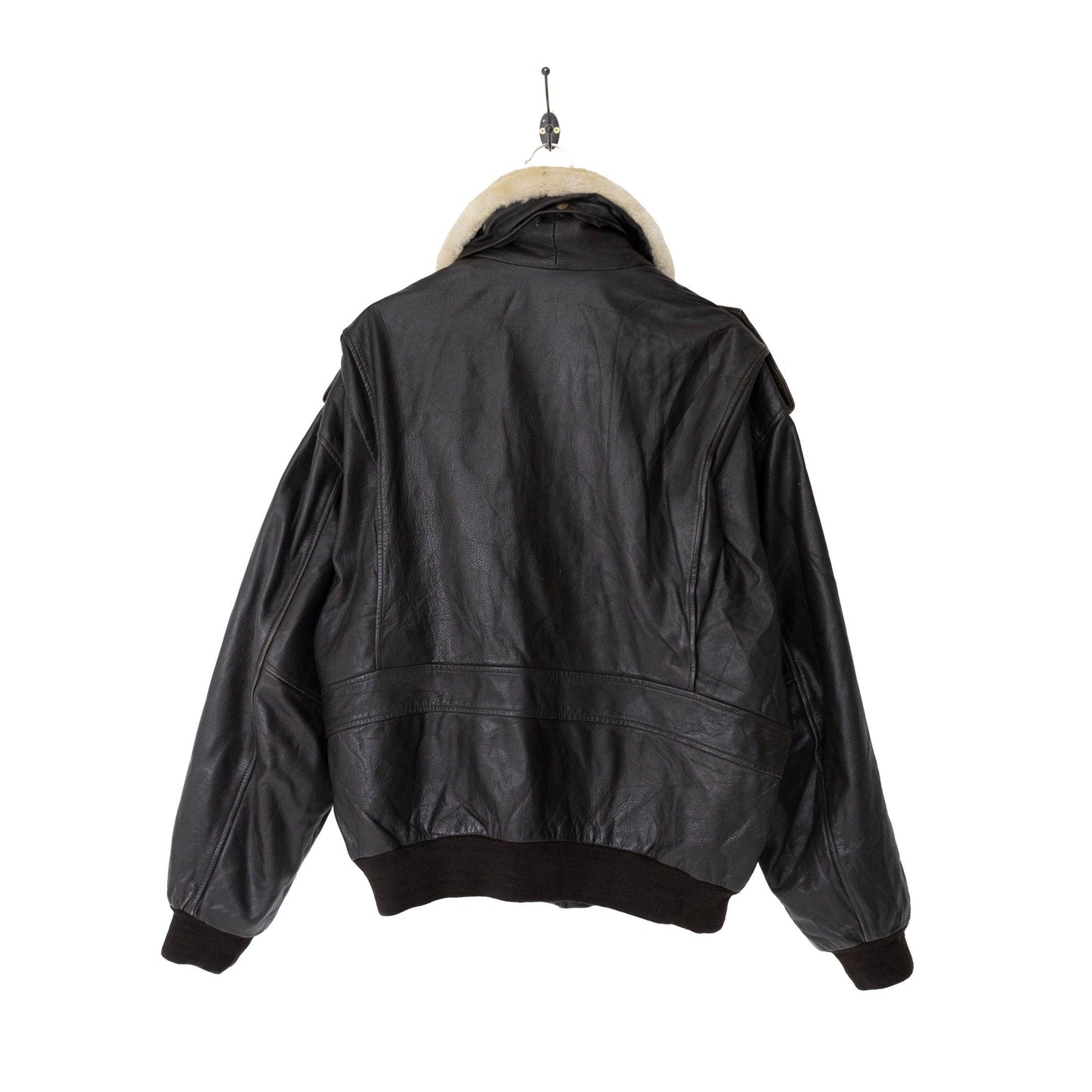 Aviation Style Dark Brown Leather Flight Jacket - Known Source