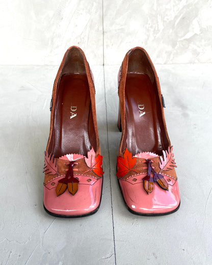 PRADA AW99 PATENT LEATHER BLOCK HEELS - EU 37