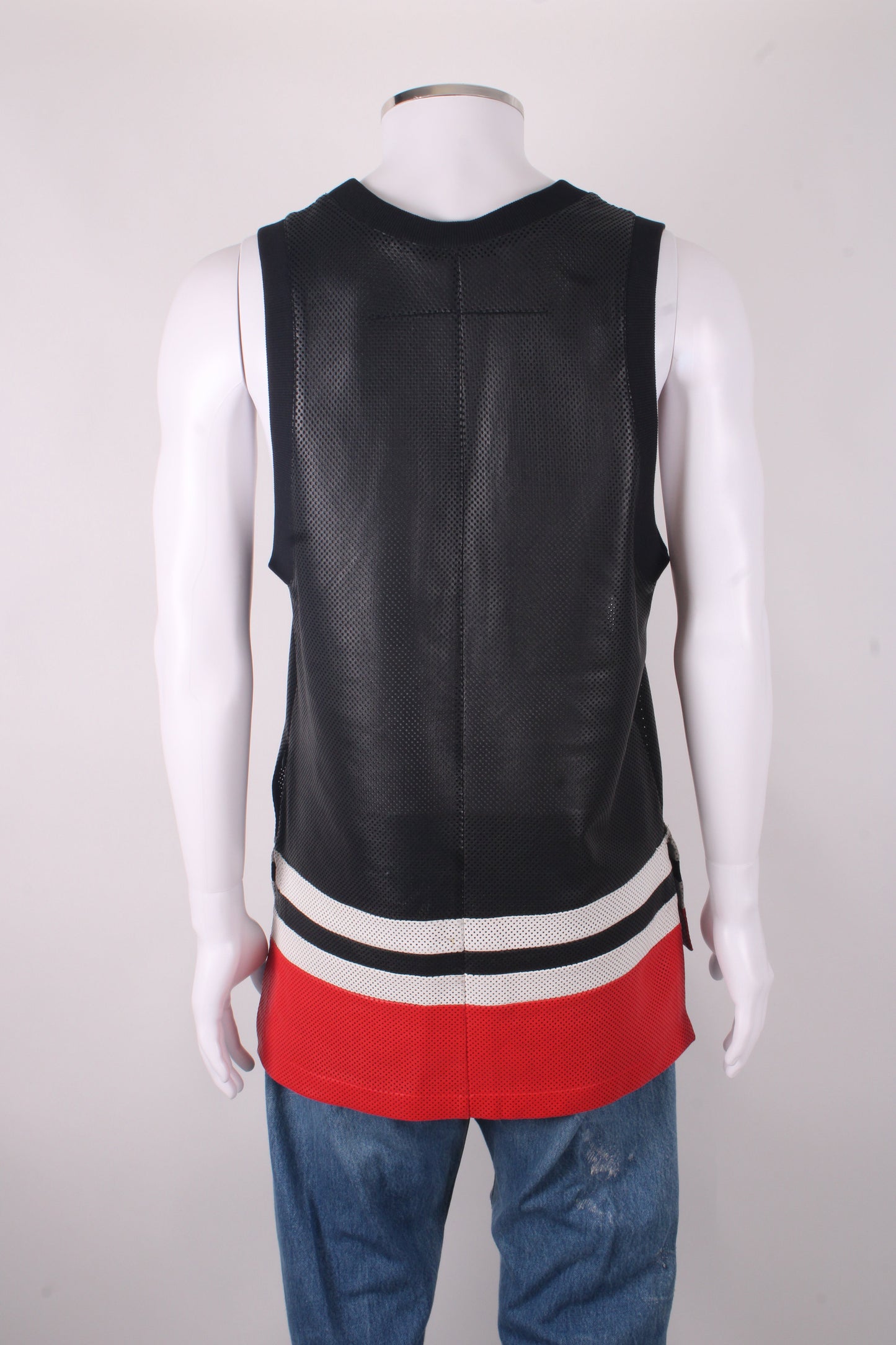 Givenchy Mesh Leather Vest Black/ Red M | Medium, Black